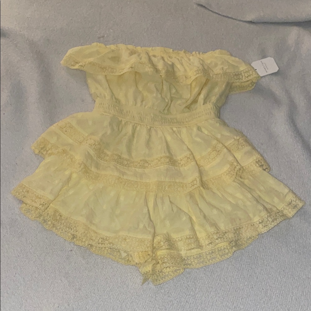 Altar'd State Yellow Lace Romper